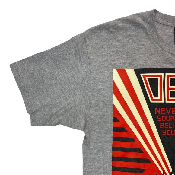 Y2K Obey  Heather Gray Propaganda Eye Graphic T-Shirt Men's Size L - Picture 6 of 8